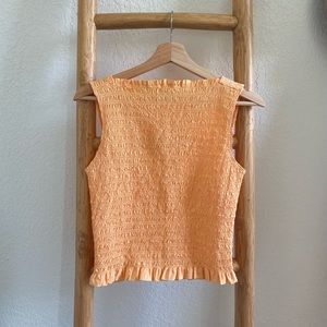 Everlane Smocked Sleeveless Top